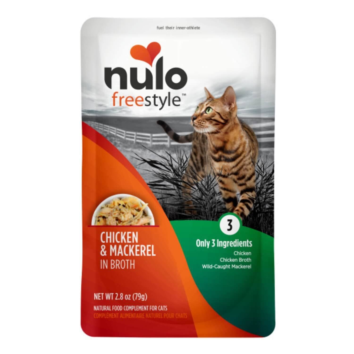 Nulo, Freestyle Chicken & Mackerel in Broth Cat Food Pouch, 2.8 oz