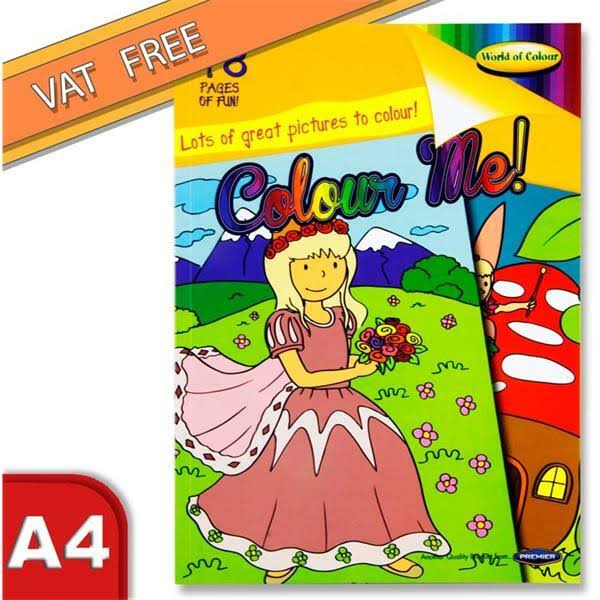 A4 48 Pages Colouring Book for Girls by World of Colour