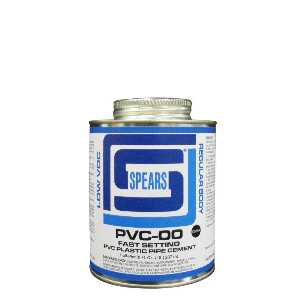 PVC Products Low VOC Regular Body PVC Cement, 1/2 Pt, Clear