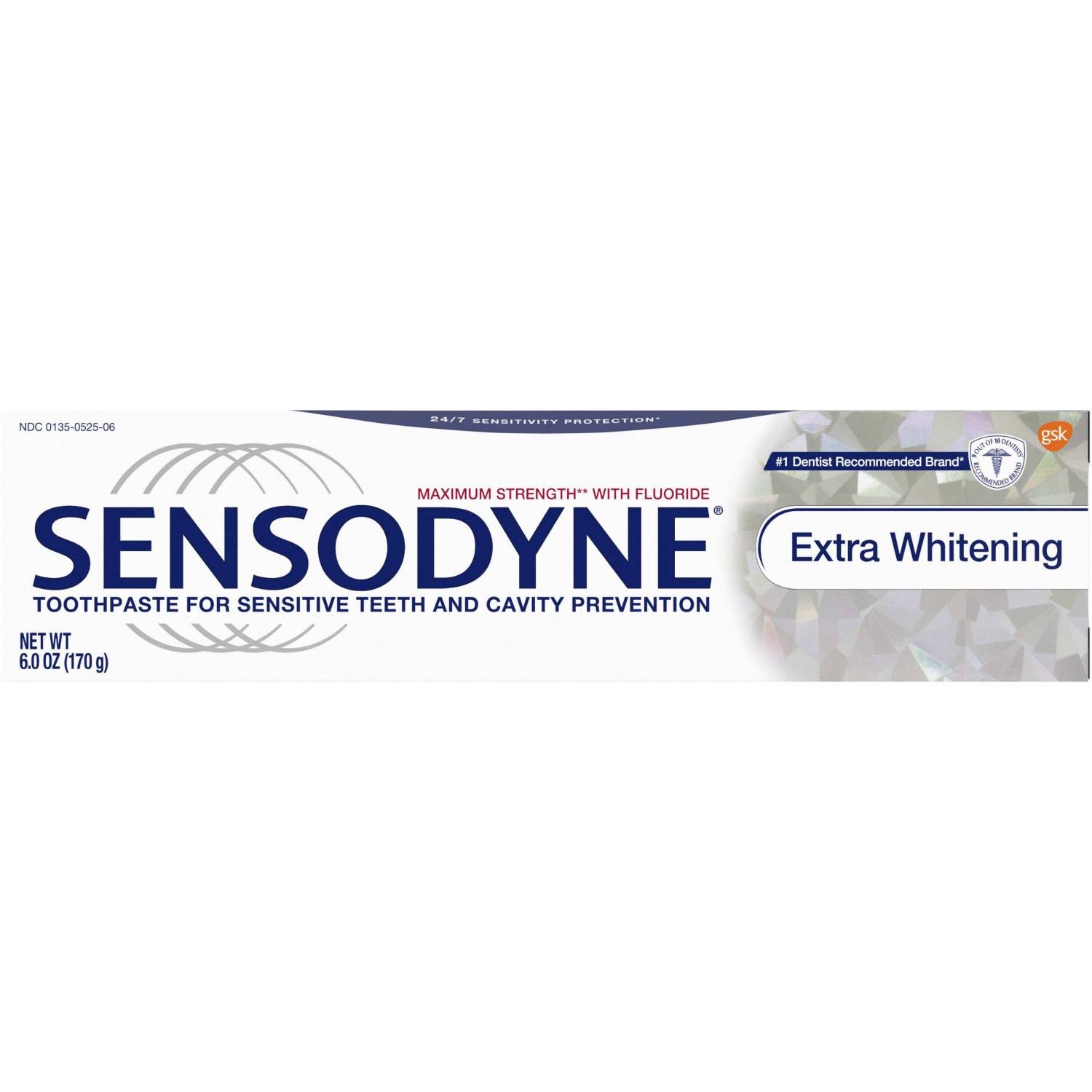 Sensodyne Maximum Strength and Extra Whitening Toothpaste - 190ml