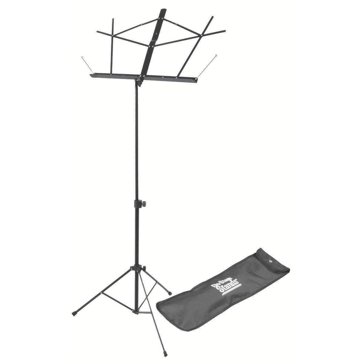 On Stage Folding Music Stand With Carrying Bag - Black