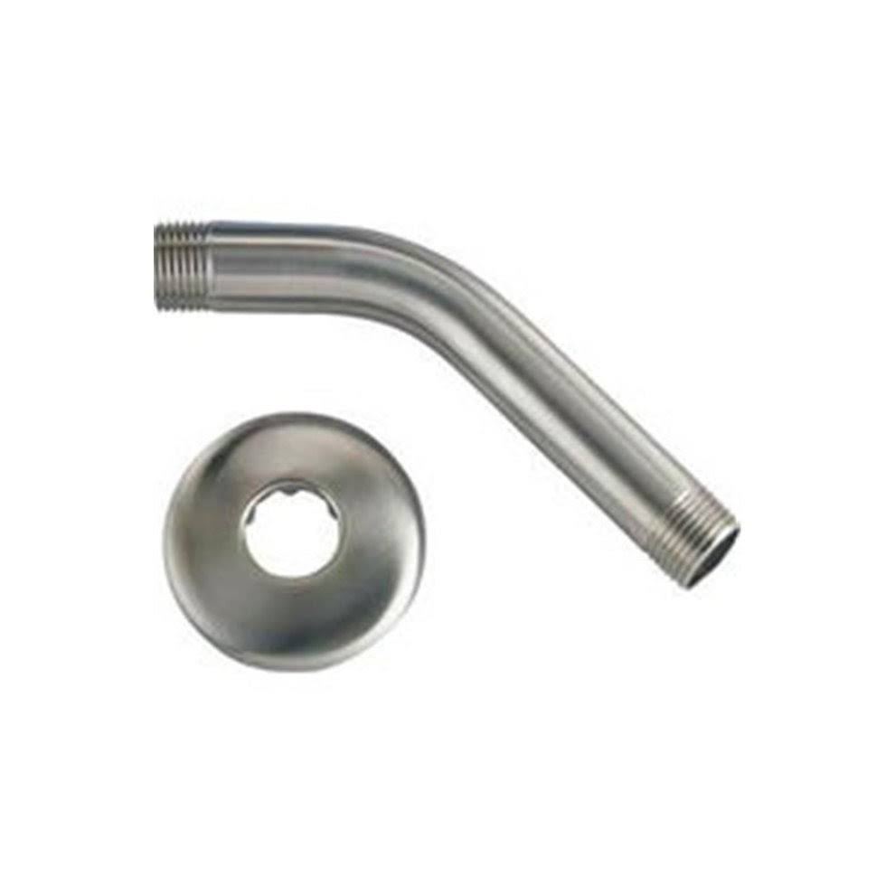 Pro Source Shower Arm - with Flange, Stainless Steel