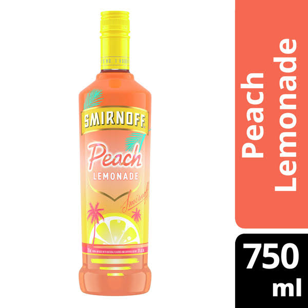 Smirnoff Vodka, Peach Lemonade - 750 ml