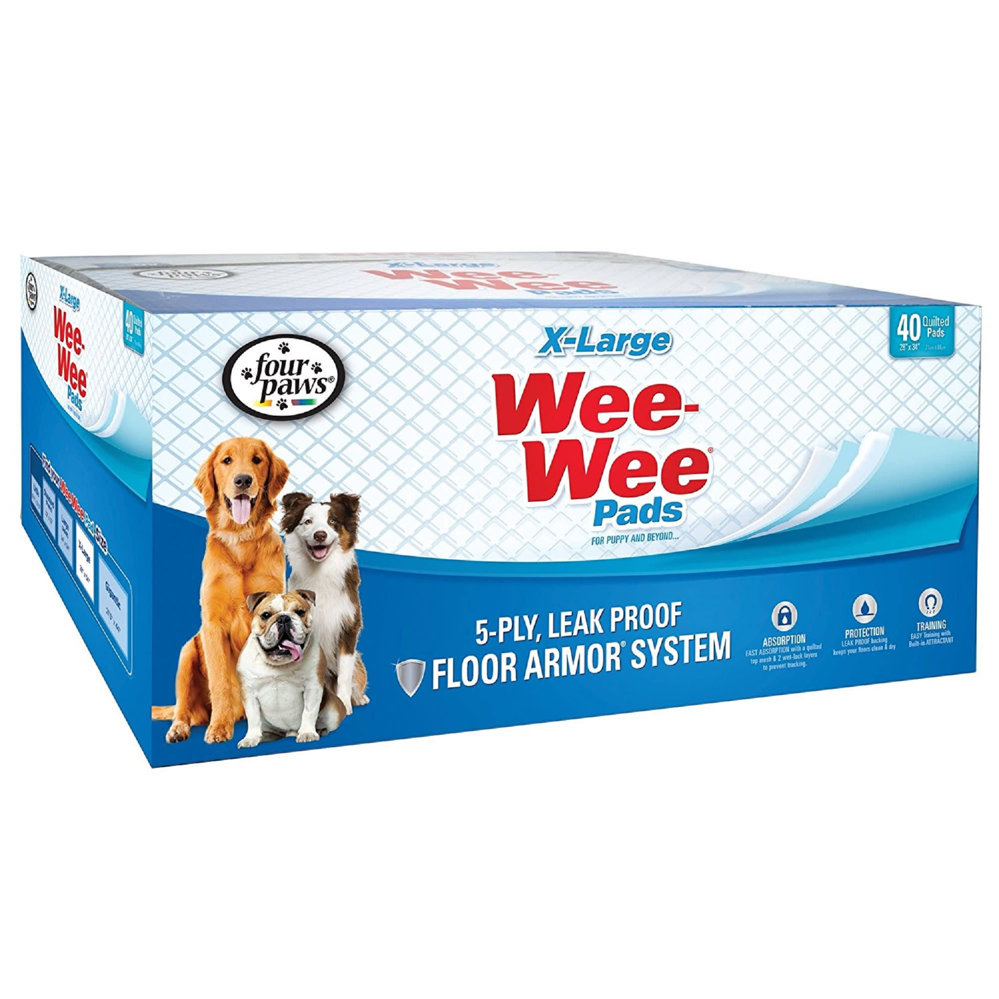 Four Paws X-Large Wee Wee Pads - 40 Pack