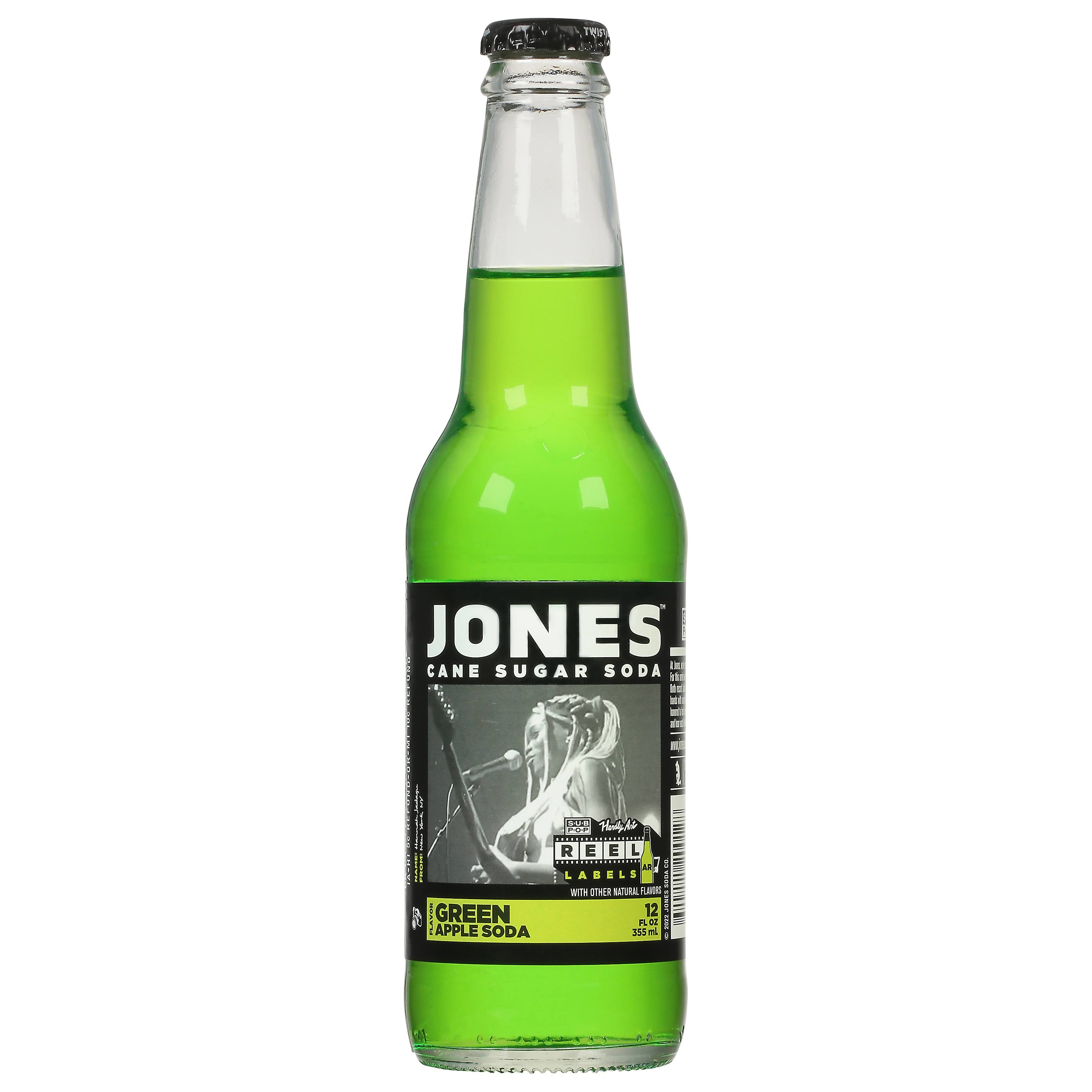 Jones Cane Sugar Soda - Green Apple