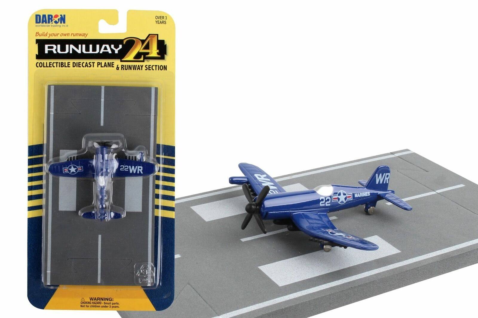 Daron Runway24 Diecast Metal Toy with Runway Section Coast Guard Helicopter 