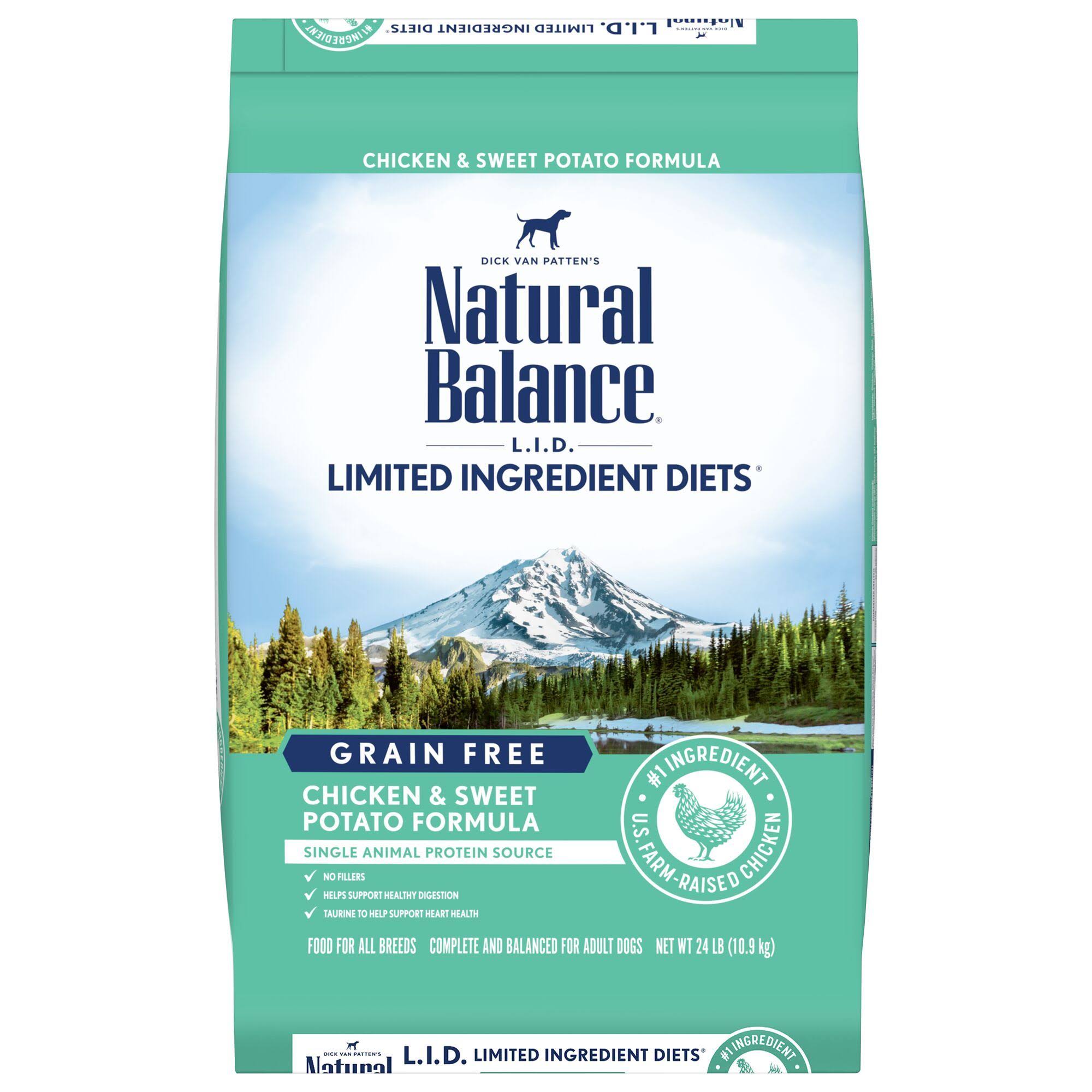 Natural Balance Limited Ingredients Diets Dog Food, Chicken & Sweet Potato Formula, Grain Free - 24 lb
