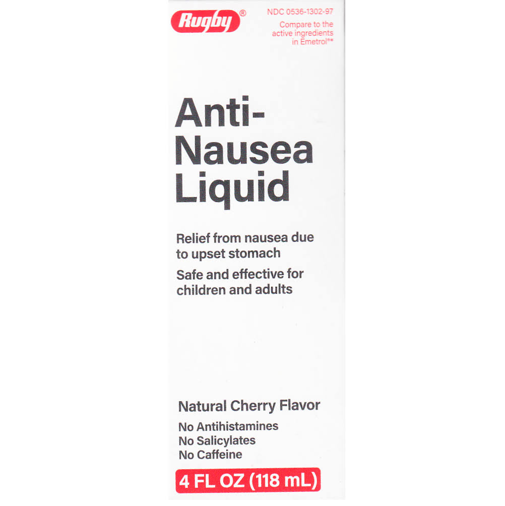 Rugby Anti Nausea Liquid 4 fl oz - Natural Cherry Flavor