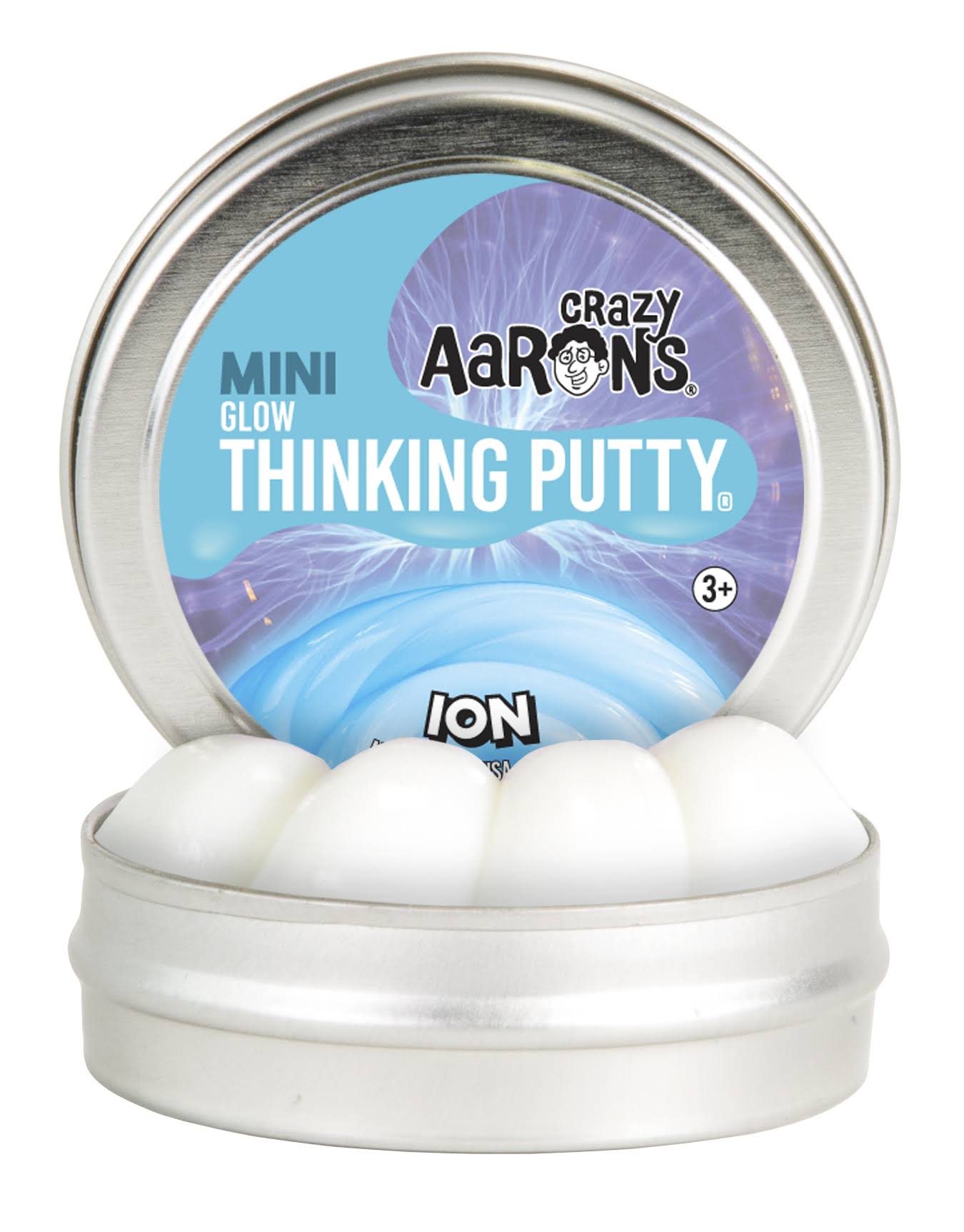 Crazy Aarons Thinking Putty Ion Glow in The Dark 2" Tin