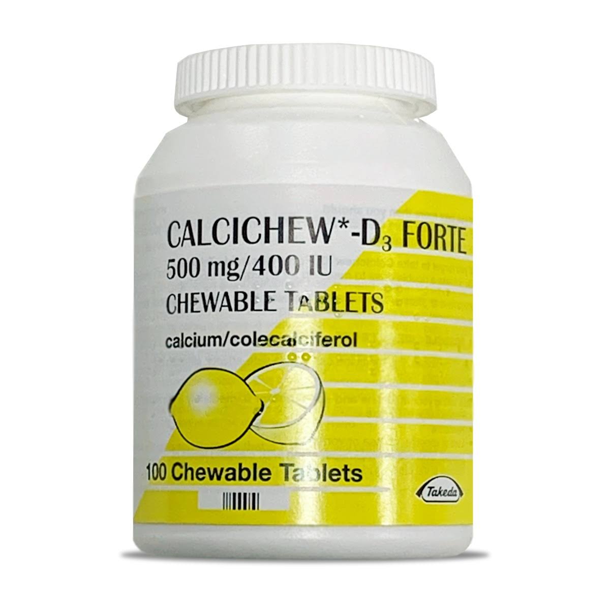 Calcichew D3 Forte 1.25g/400IU Chewable - 100 Tablets