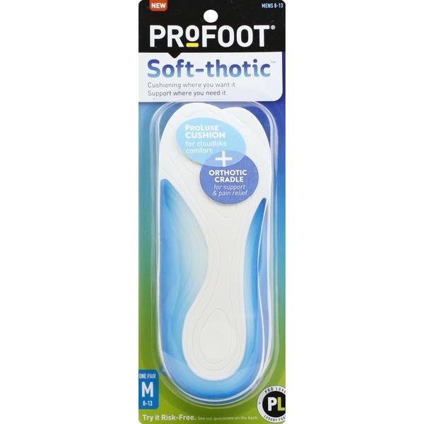 PROFOOT Soft-thotic Men's 8-13, 2 Inserts