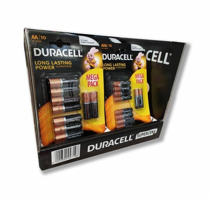 Size AAA - 10-Pack Duracell LR03 / AAA / R03 / MN 2400 1.5V Alkaline Battery 1x Blister