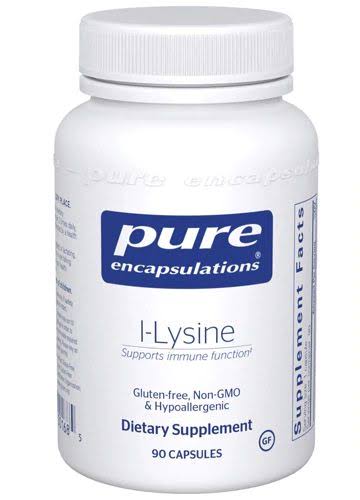 Pure Encapsulations L-Lysine Supplement - 500mg, 90 Vegetarian Capsules