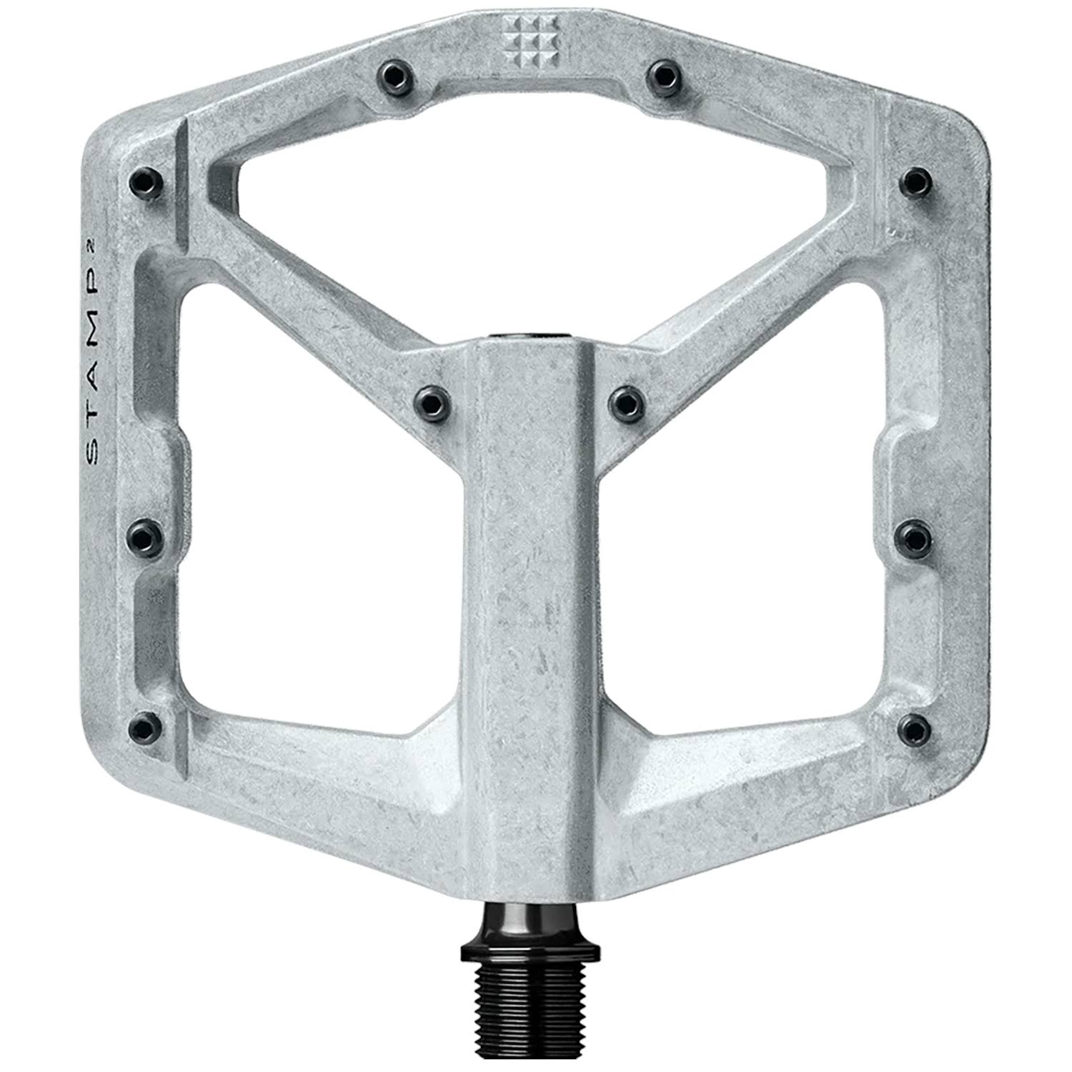 Crank Brothers Stamp 2 Large Pedals, Raw Silver