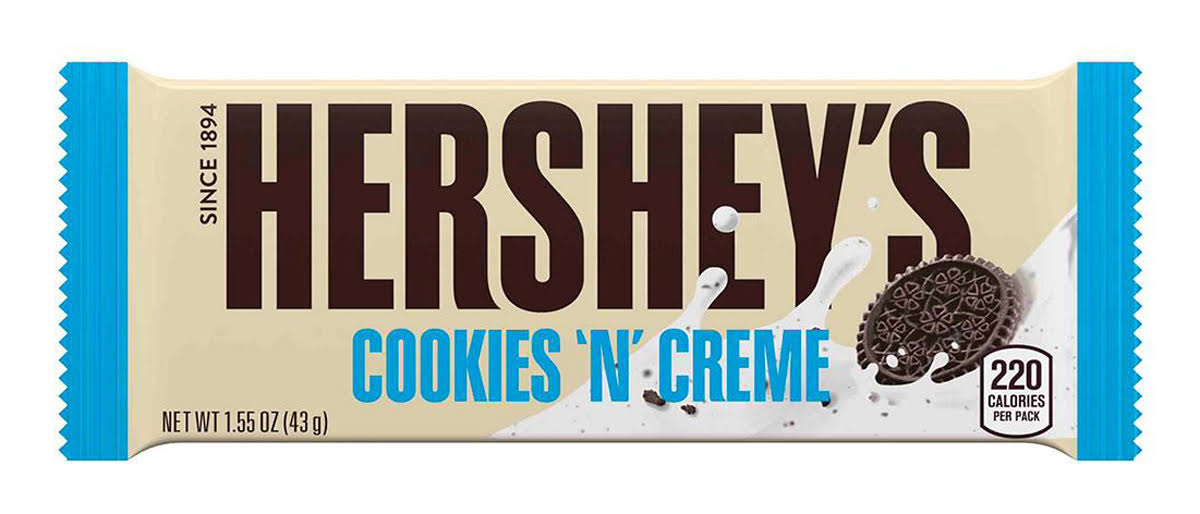 Hershey's Candy Bars - Cookies 'N' Creme, 1.55oz