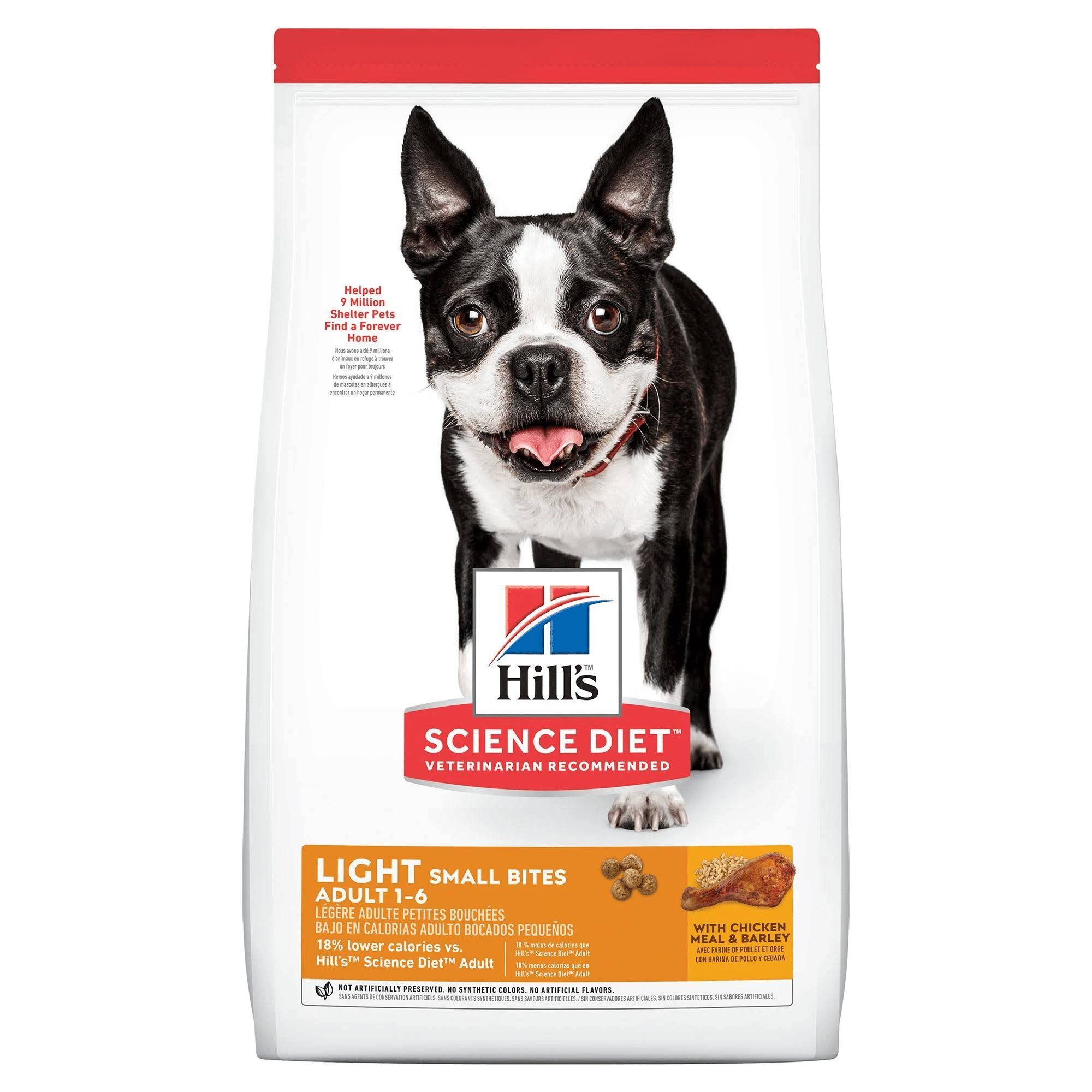 Hill's Science Diet Small Bites Adult 1-6 Light Dog Food - Chicken Meal, 30lbs