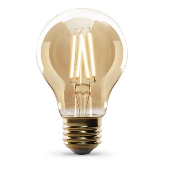 Feit Electric AT19/VG/LED Original Vintage Decorative LED Bulb, 120 V, 4 W, E26 Medium, A19 Lamp, Soft White Light 4 Pack