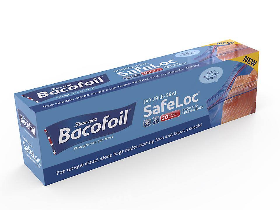 Bacofoil Double-Seal SafeLoc Food and Freezer Bags - 20pk, Small