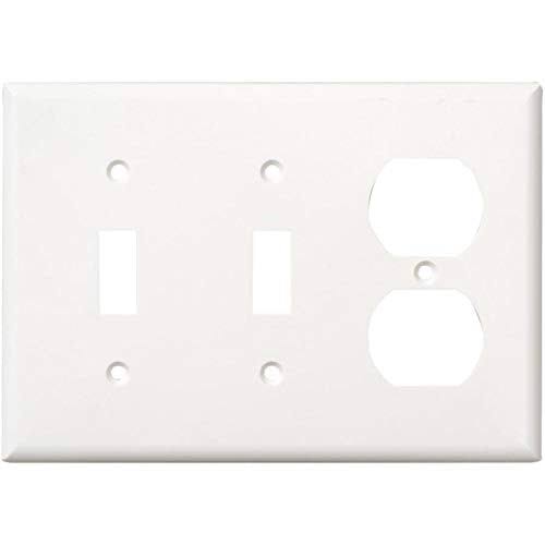 Cooper Wiring 2158w Toggle Duplex Outlet Plate - White