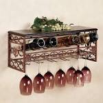 Elegant Metal Wall Mounted Wine Racks With Glass Holder Ideas ...