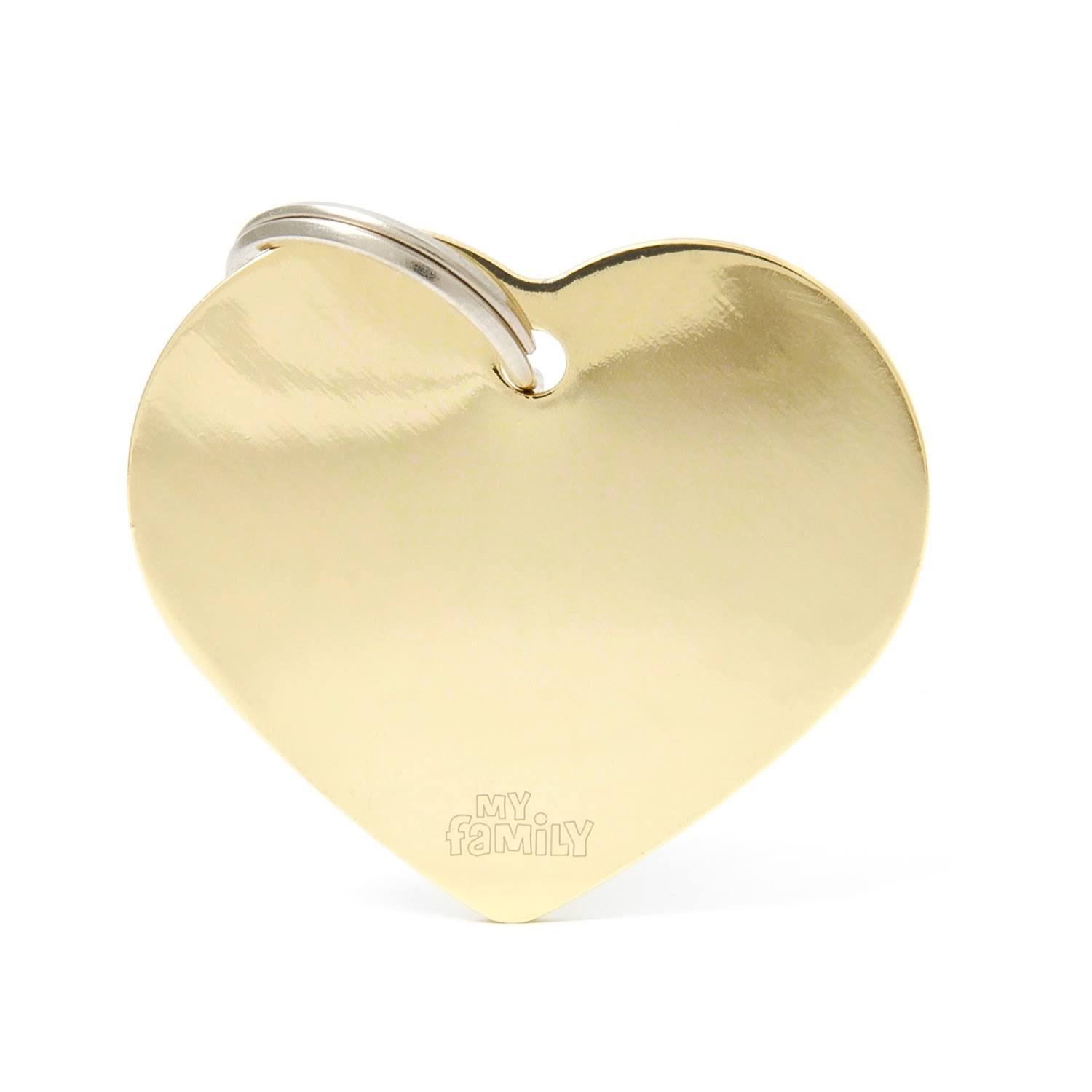 My Family Tag - Gold Heart Big