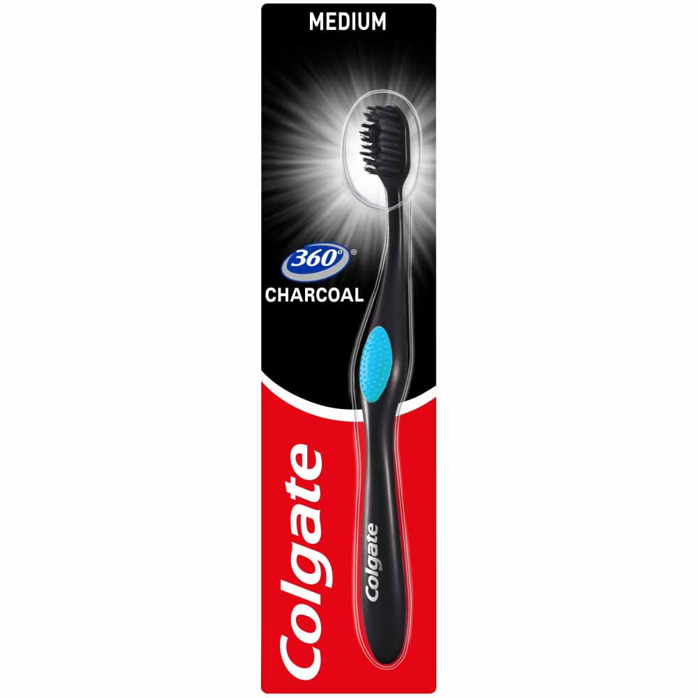 Colgate 360 Deep Clean Toothbrush - Black, Medium