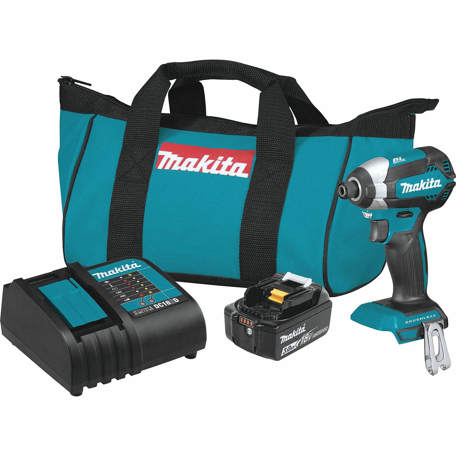 Makita Brushless Cordless Impact Driver Kit - with 18v LXT Lithium-Ion Battery