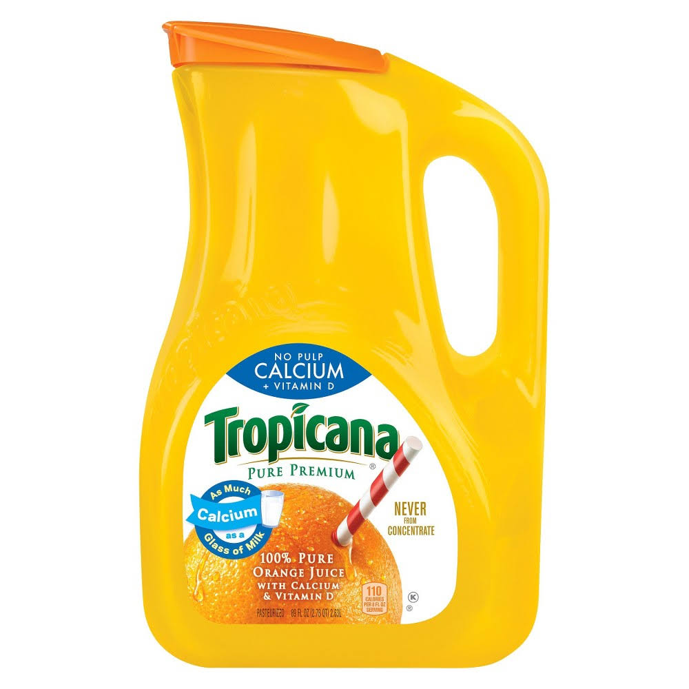 Tropicana Pure Premium No Pulp Juice - Orange, 89oz