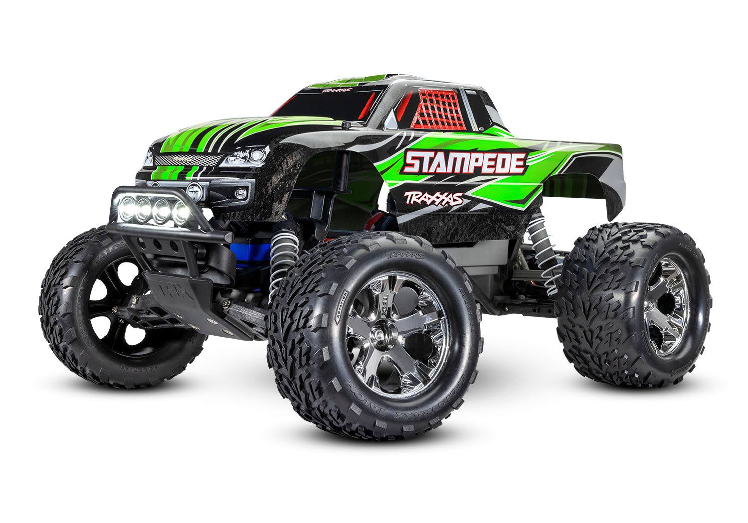 Traxxas 1/10 Stampede 2WD RTR Monster Truck with Lights - Green