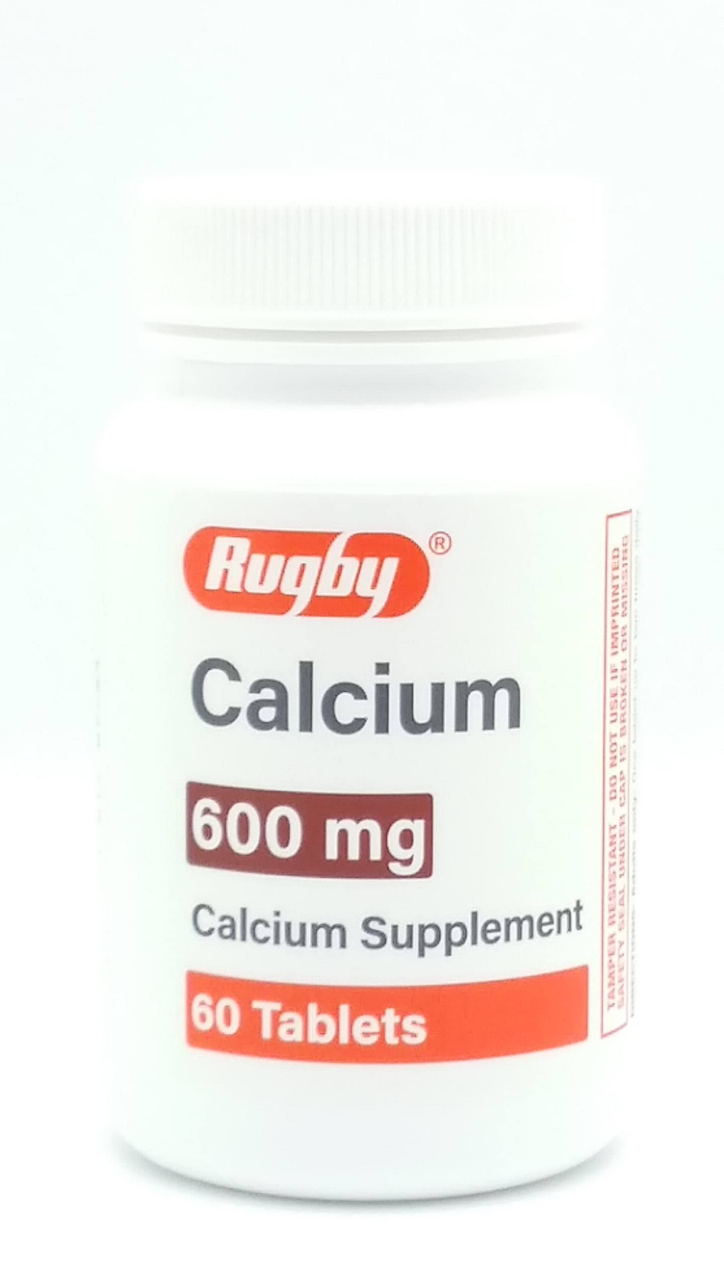 Rugby Calcium Supplement, 600 mg 60 Tablets Each (1 Pack)