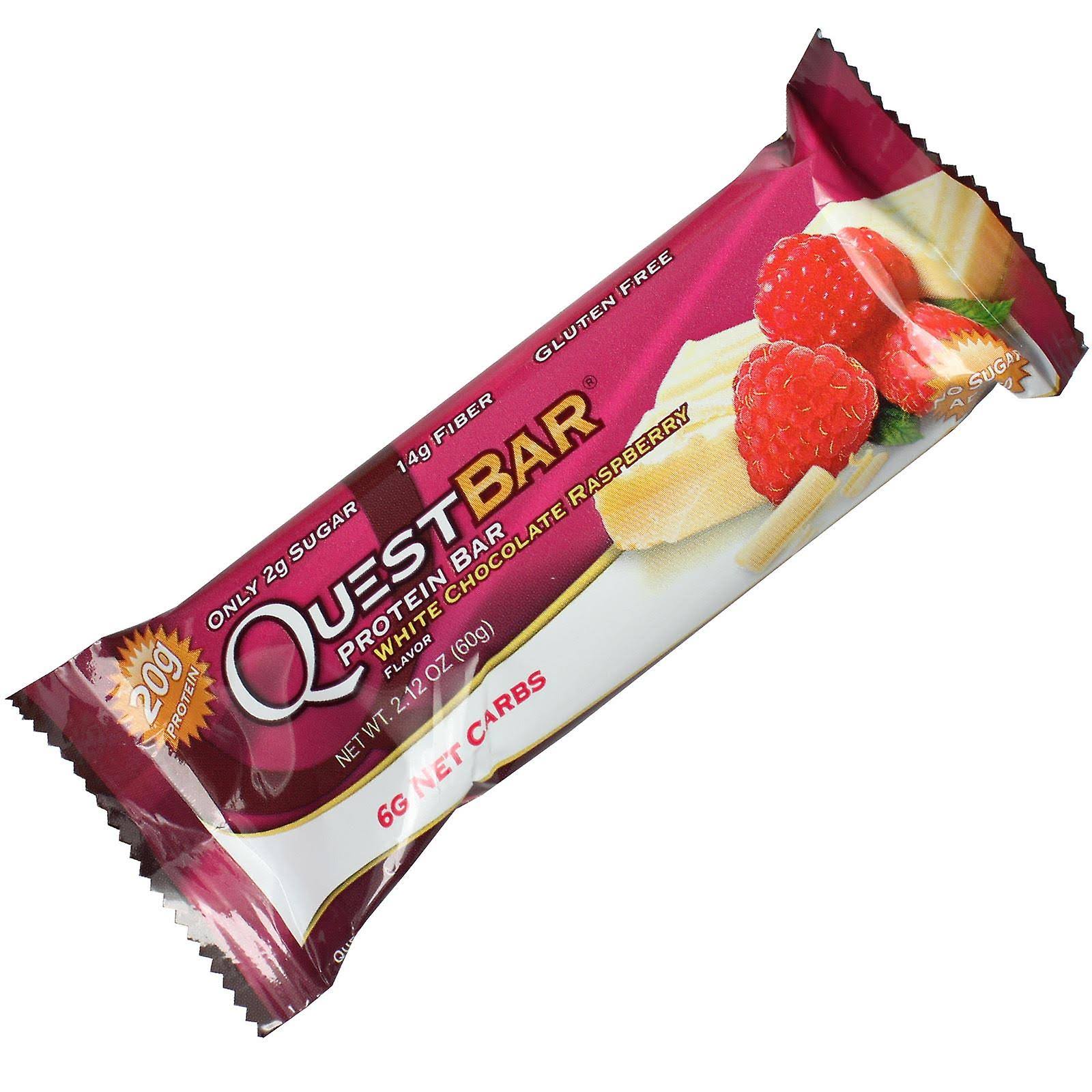 QuestBar Protein Bar - White Chocolate & Raspberry, 60g