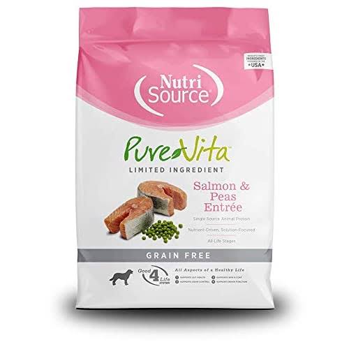 Pure Vita Grain Free Dog Food - Salmon and Peas Entree, 25lb