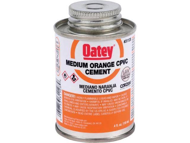 Oatey CPVC Cement - Medium Orange, 118ml