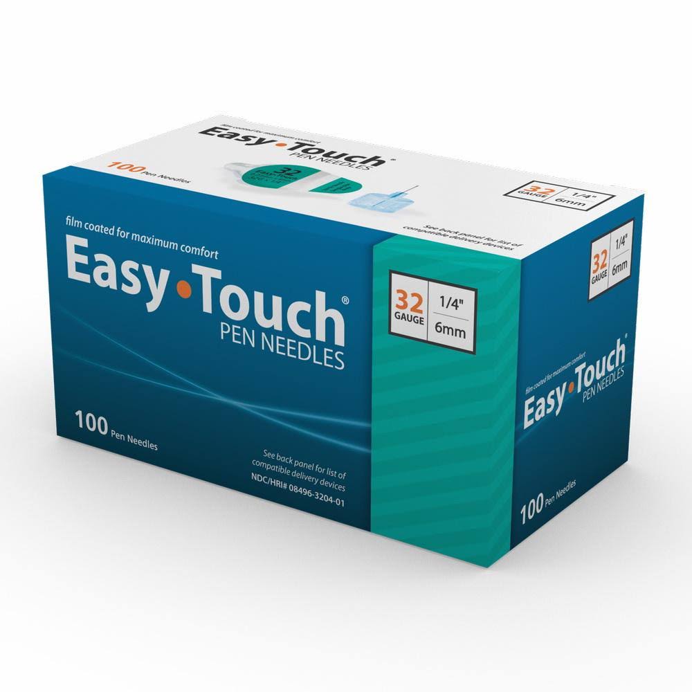 Easy Touch U-100 Insulin Pen Needle - 100 ct, 32-Gauge, 1/4 in