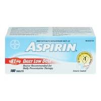 Aspirin Daily Low Dose Coated Tablets - 180ct
