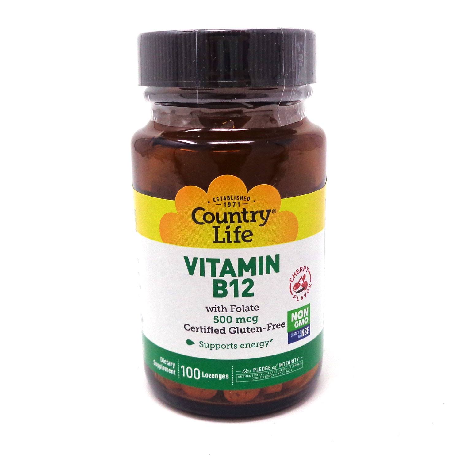 Country Life Vitamin B12 500mcg Lozenges - x100