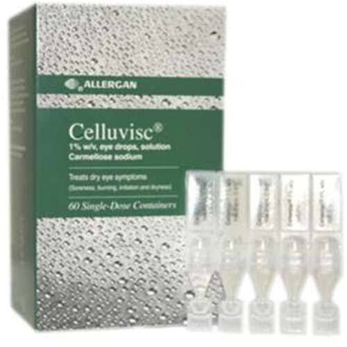Celluvisc 1% w/v Eye Drops Single Dose Containers 60 (Green)