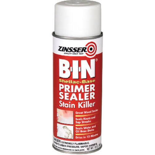 Zinsser B-I-N Shellac-Based Primer Sealer Stain Killer - White, 13oz