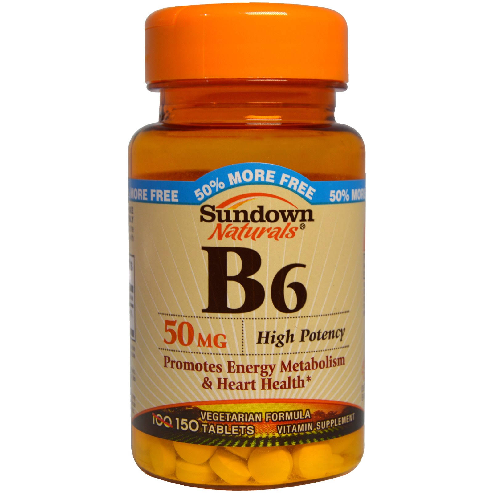 Sundown Naturals Vitamin B6 Supplement - 50mg, 150ct