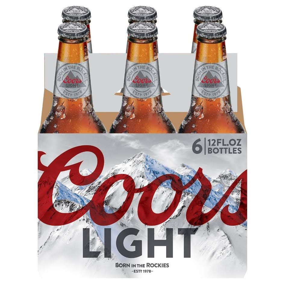 Coors Light Beer - 6 pack, 16 fl oz