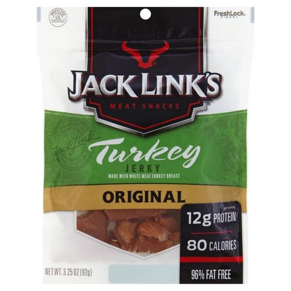 Jack Links Meat Snacks Jerky, Turkey, Original - 3.25 oz