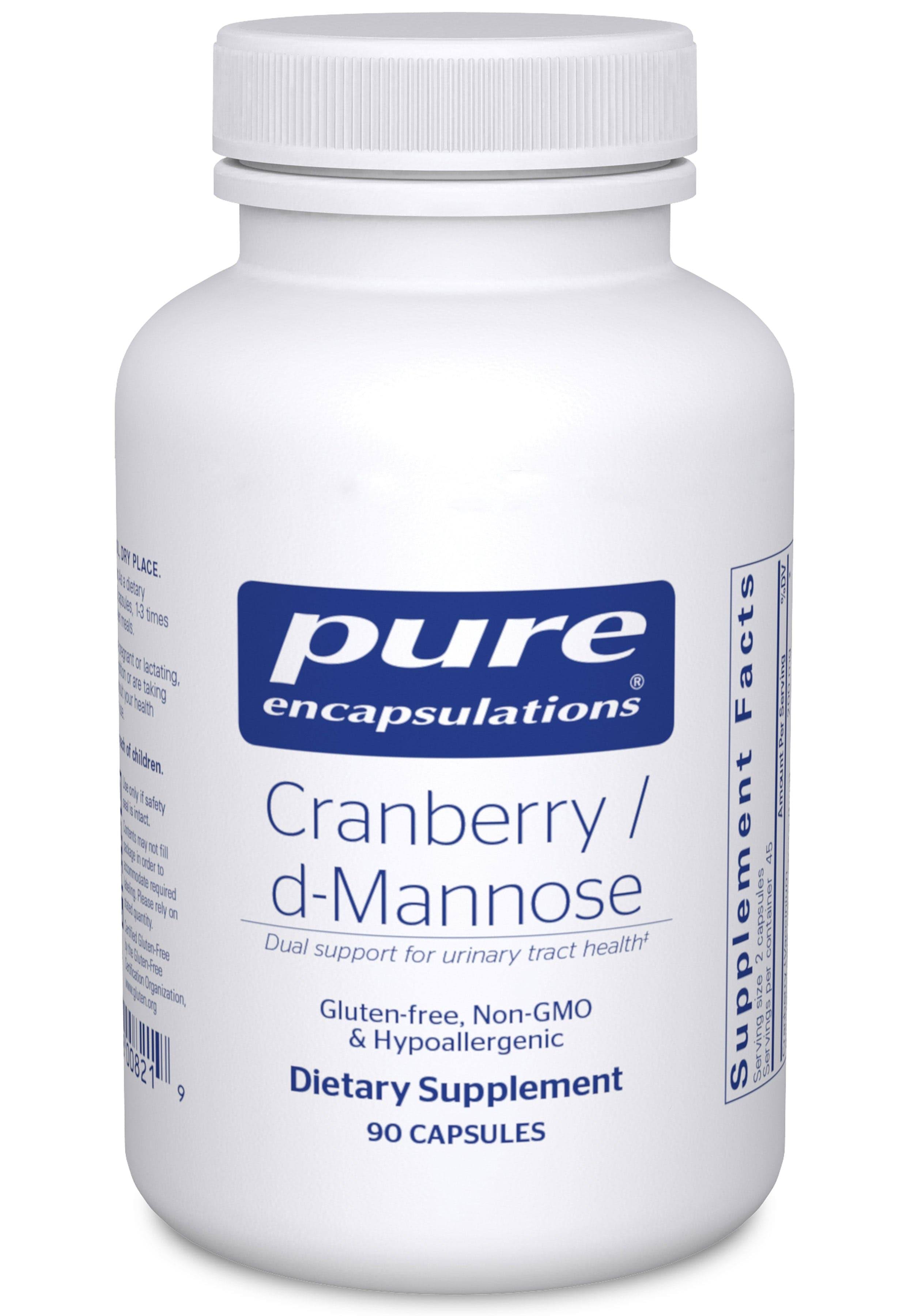 Pure Encapsulations Cranberry/D-Mannose Supplement - 90 Capsules