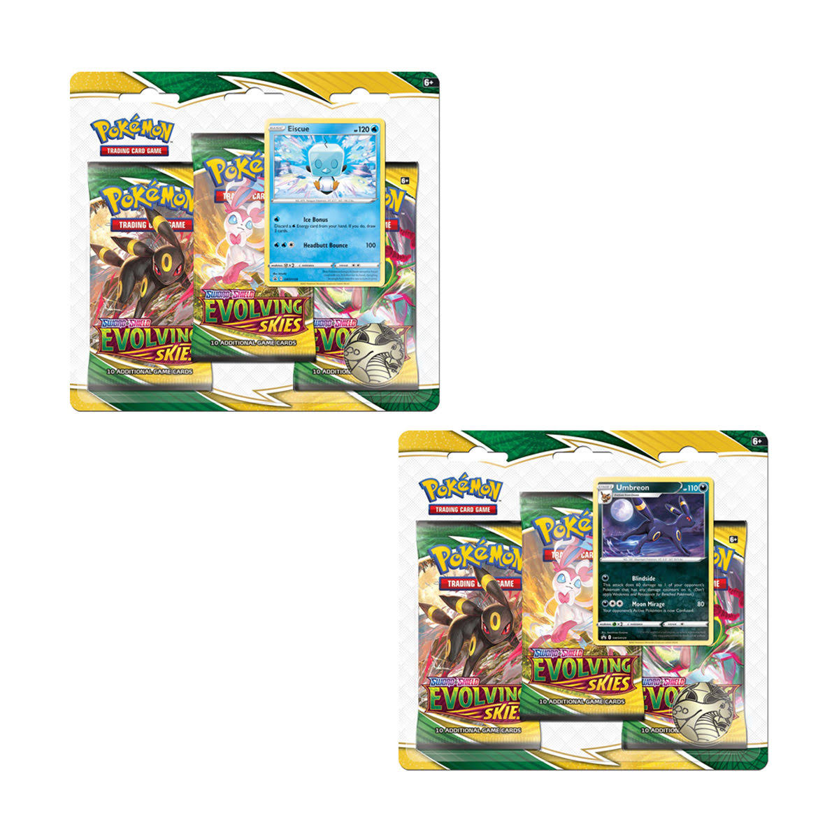 Pokemon TCG Sword & Shield Evolving Skies Three-Booster Blister Pack