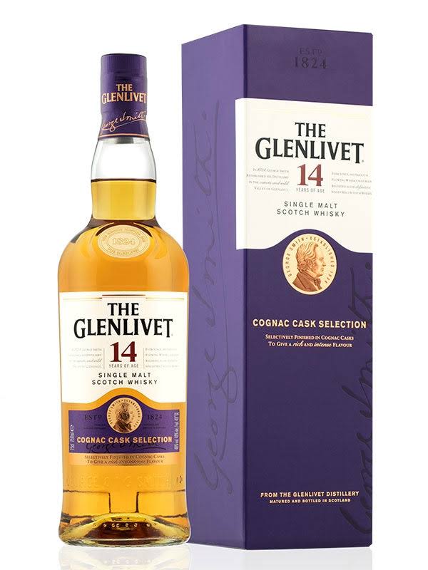 The Glenlivet Scotch Whisky, Cognac Cask Selection, Single Malt - 750 ml