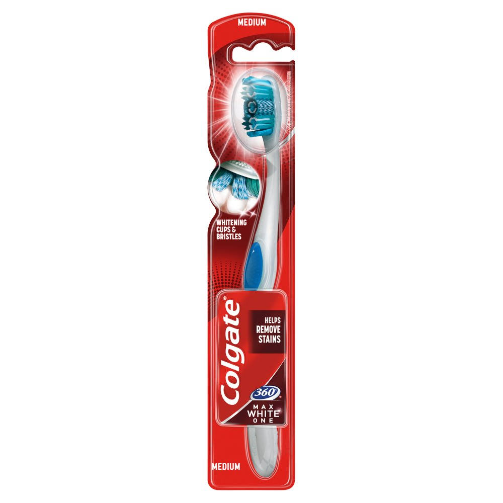 Colgate 360 Degree Max White One Toothbrush - Medium
