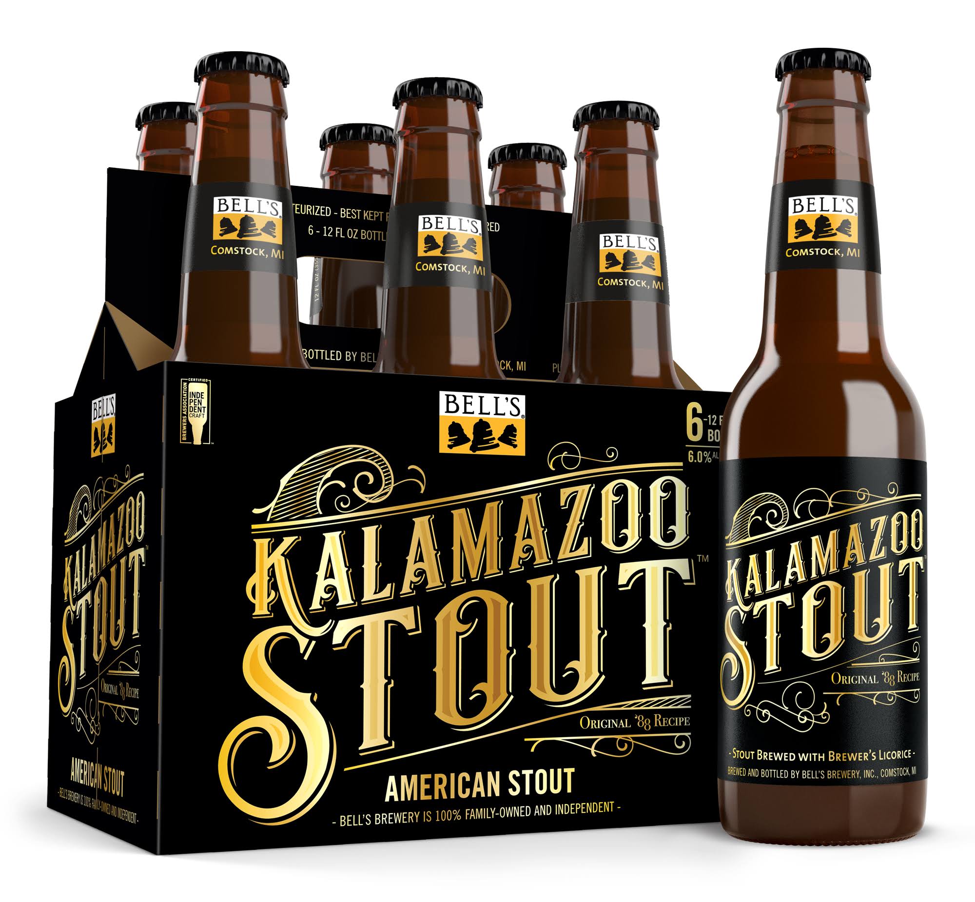 Bells Beer, Kalamazoo Stout - 6 pack, 12 fl oz bottles