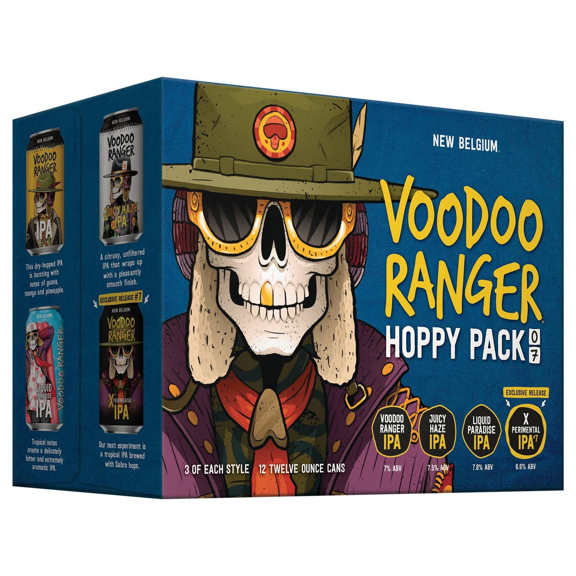 Voodoo Ranger Beer, IPA, Hoppy Pack - 12 pack, 12 oz cans
