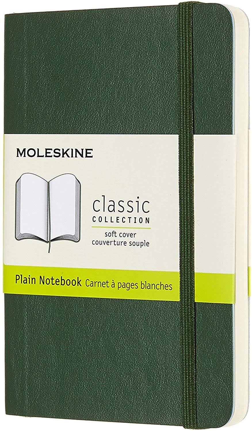 Moleskine Classic Soft Cover Pocket Notebook - Plain - Myrtle Green