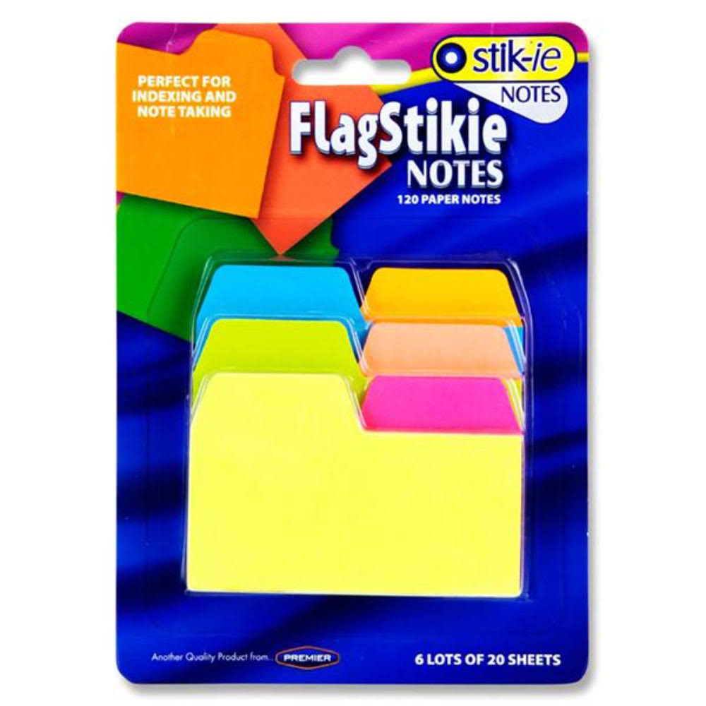 Stik-ie Notes 6x20 Sheets Index & Note Taking Page Marker - Neon