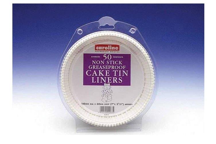 Caroline Round Cake Tin Liner 7", 50 Pack